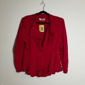 Hybrid & Company Red Women's Blazer